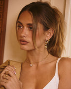 The Georgia Stone Twisted Studs- Silver