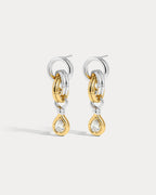 The Georgia Stone Twisted Studs- Silver