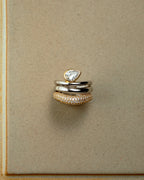 The Marais Wave Ring Set- Gold