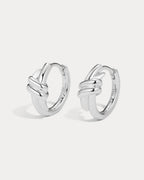 The Margaux Knot Hoops- Silver