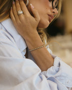 The Reve Ridged Signet Ring- Silver