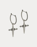 Cross Hoops- Silver