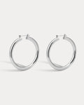 Amalfi Tube Hoops- Silver