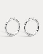 Amalfi Tube Hoops- Silver