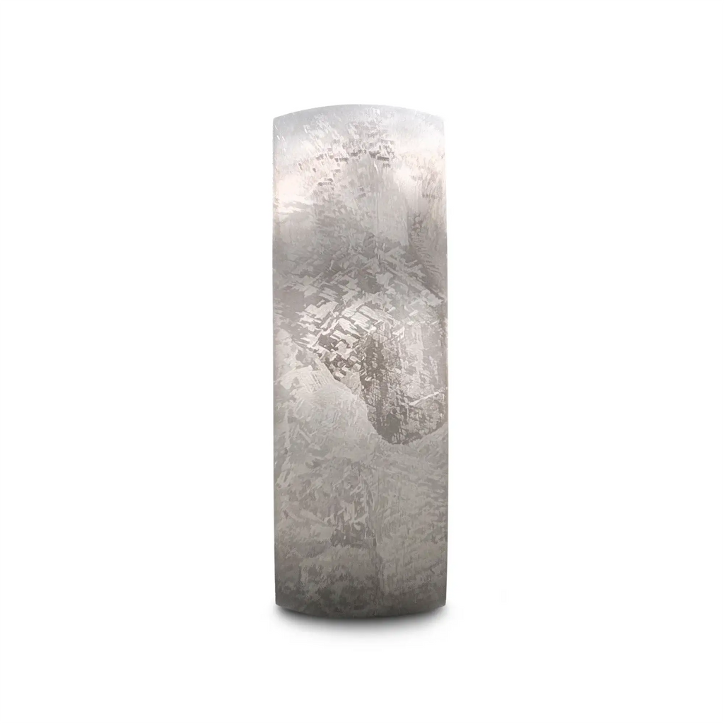 MAGELLANIC Domed Titanium Ring with Meteorite Pattern – 8mm