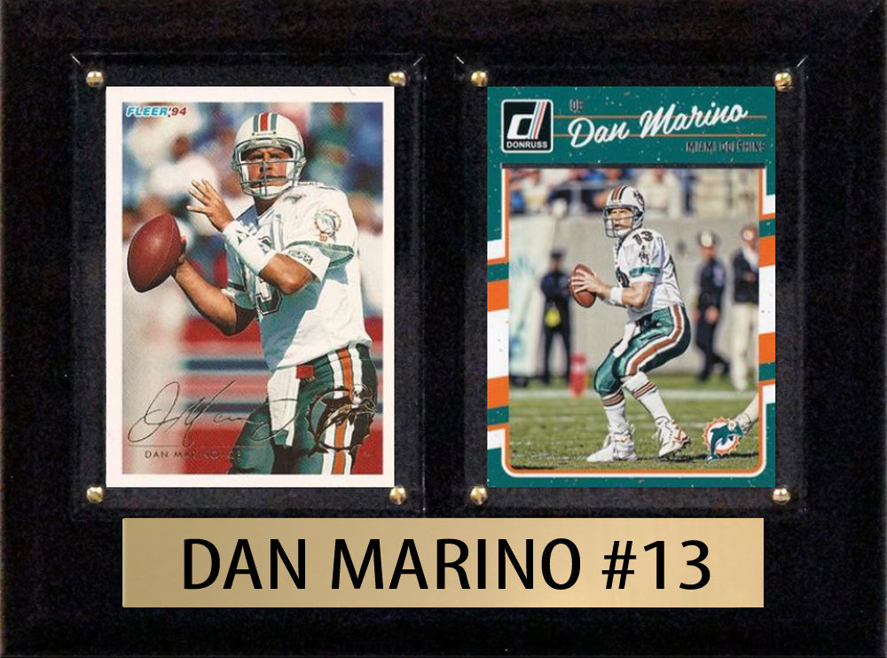 Dan Marino Score Donruss 2025 2024  2 Card 6" x 8" Plaque Miami Dolphins