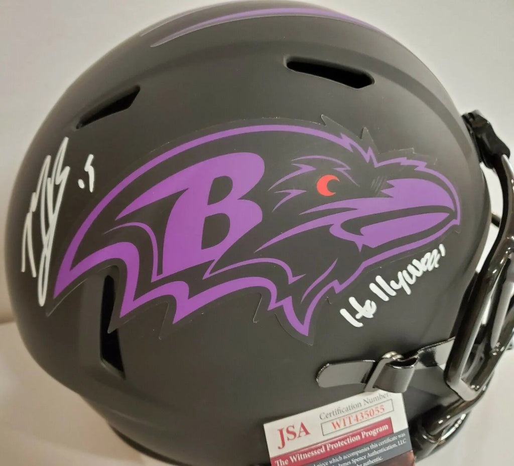 MARQUISE BROWN SIGNED BALTIMORE RAVENS FULL SIZE ECLIPSE REPLICA HELMET JSA COA