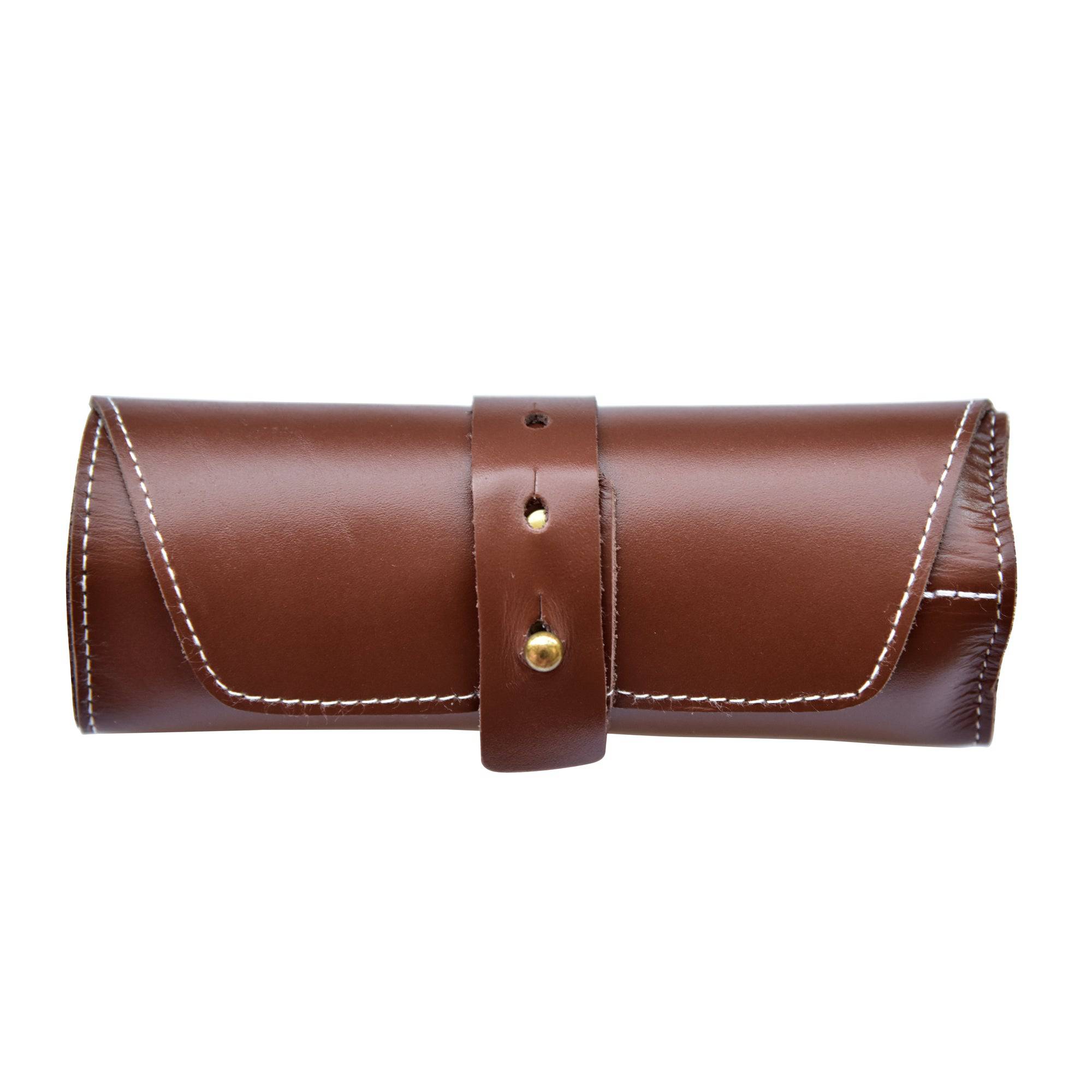Folding Steak Knife Set in Leather Roll - 4 Piece