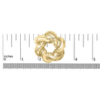 18K Yellow Gold Sculpted Knot Brooch