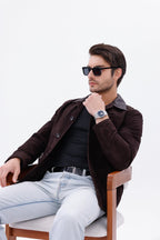 The Matera Suede Brown Leather Men Jacket