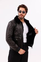 The Ardent Black Lambskin Men Leather Jacket