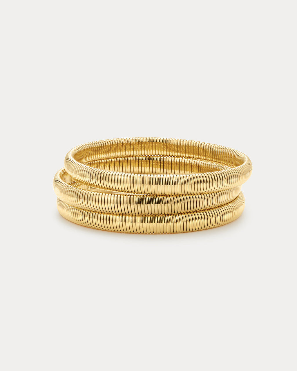 Mini Flex Snake Chain Bracelet- Set of 3 (7mm wide)- Gold (Ships Mid July)