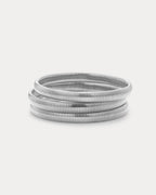 Mini Flex Snake Chain Bracelet- Set of 3 (7mm wide)- Silver