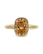 Sterling Silver Mini Champagne Elongated Cushion Ring