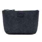 Tooled Leather Large Zippered Pouch