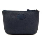 Tooled Leather Large Zippered Pouch