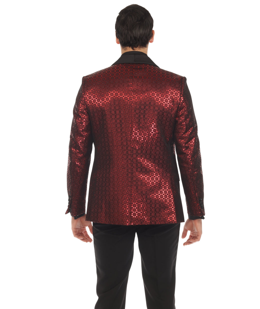 Men's Mojito Red Shawl Collar Tuxedo 1 Button 2 Vent Slim Fit