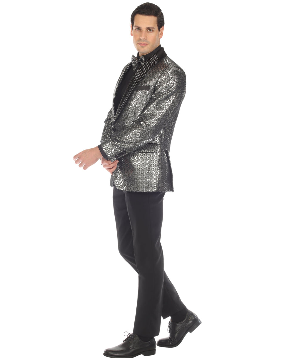 Men's Mojito Silver Shawl Collar Tuxedo 1 Button 2 Vent Slim Fit