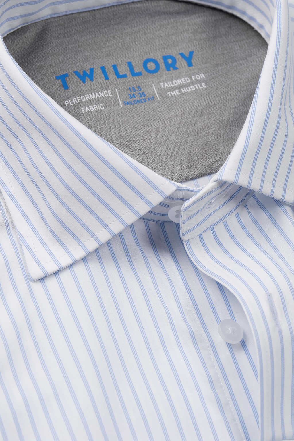 Leader Non-Iron Stripe // Thick White