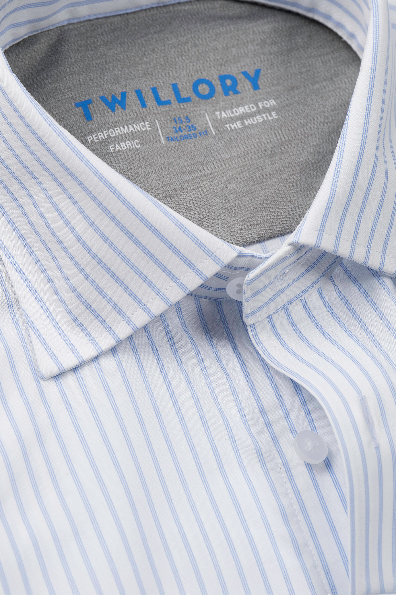 Leader Non-Iron Stripe // Thick White