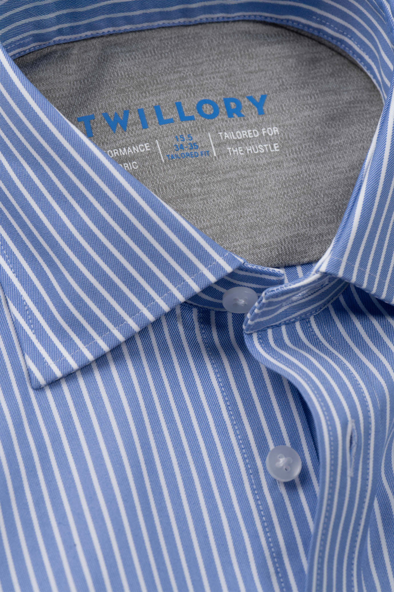 Leader Non-Iron Stripe // Mini Blue