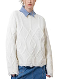 Moon River Destroyed Cable Sweater Size XS