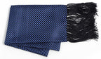 Premium Men's Polka Dot Formal Evening Scarf - Blue & Black