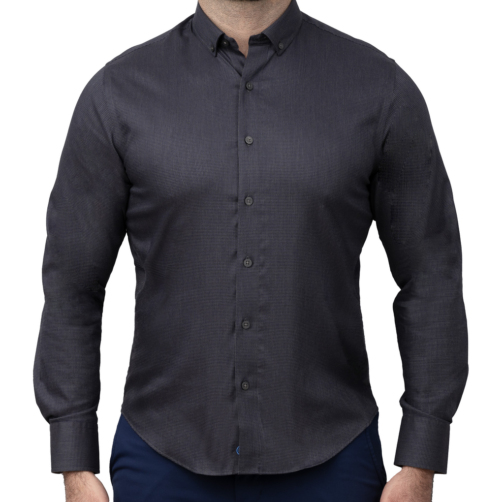 untuck(able) Navy Grey Puppytooth