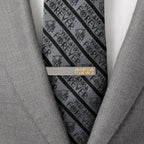 Marvel Black Panther Wakanda Forever Gunmetal Gold Tie Clip