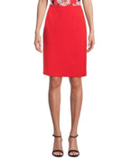 Kasper Women's Stretch Slim Fit Skirt Red Size 18