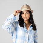 Womens Mixed Braid Fedora