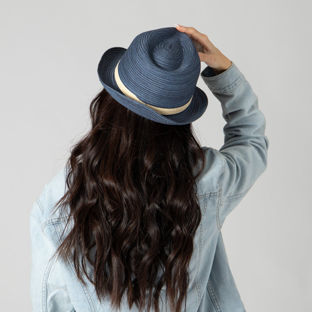 Womens Mixed Braid Fedora