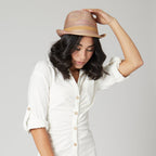 Womens Mixed Braid Fedora