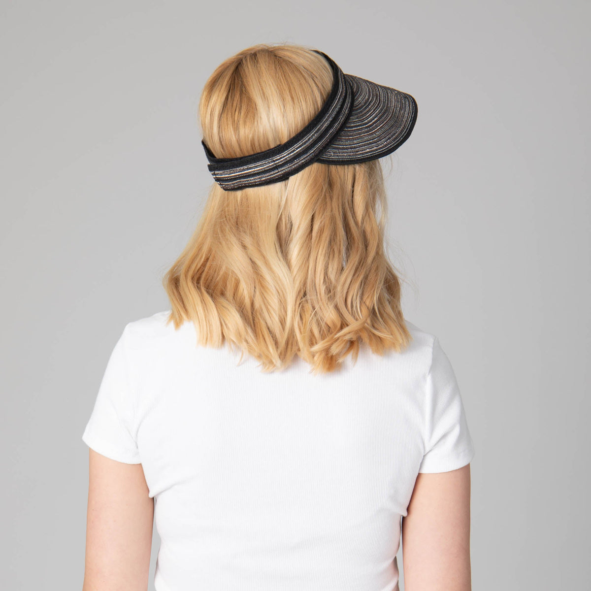 Women's Mixed Braid Visor with Velcro Strap