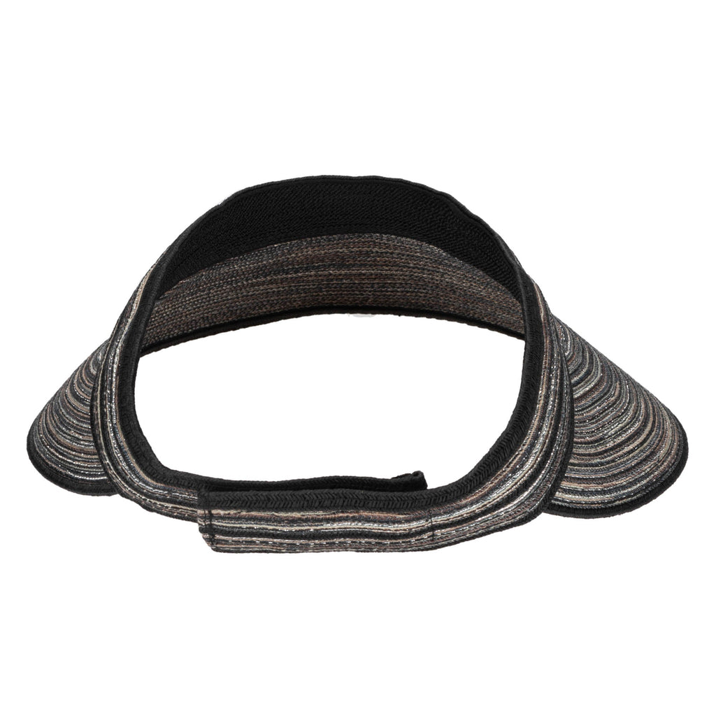 Women's Mixed Braid Visor with Velcro Strap