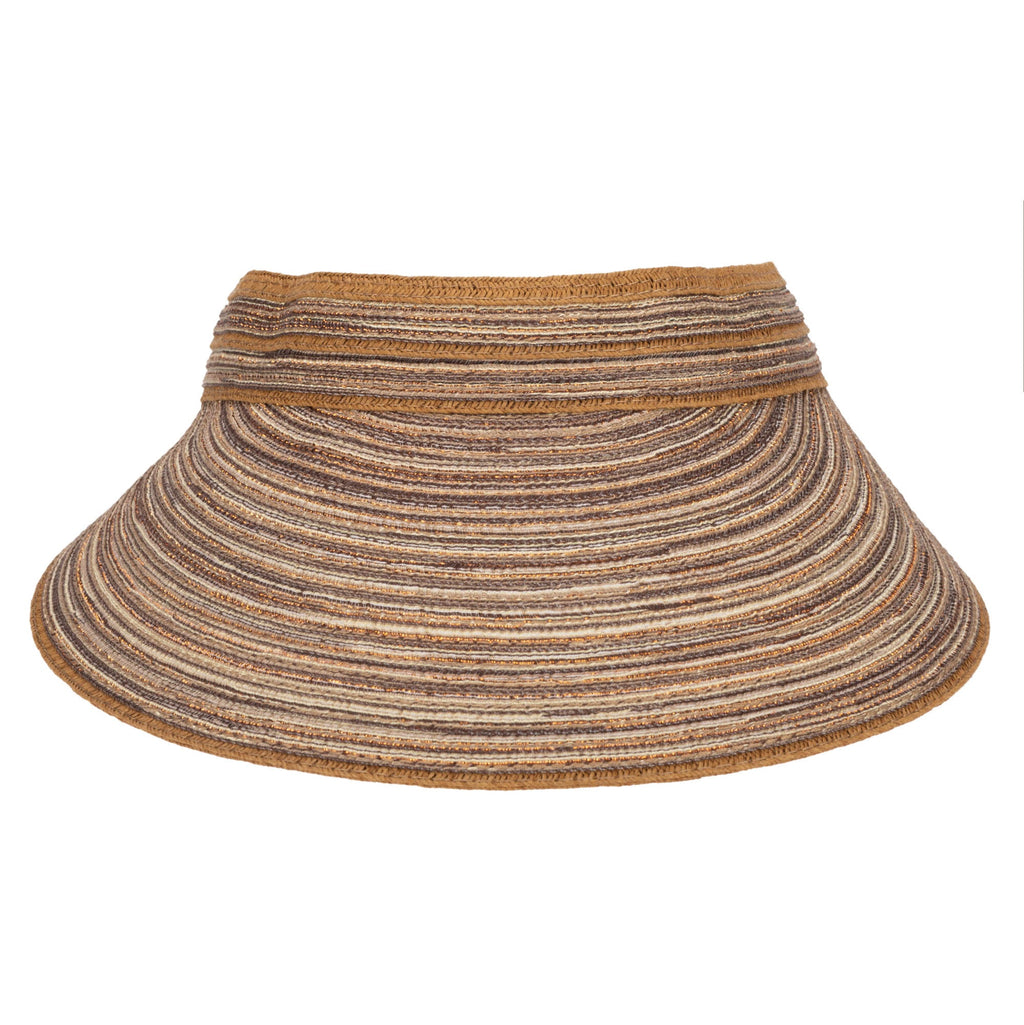 Women's Mixed Braid Visor with Velcro Strap
