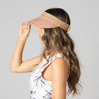 Women's Mixed Braid Visor with Velcro Strap
