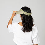 Women's Mixed Braid Visor with Velcro Strap