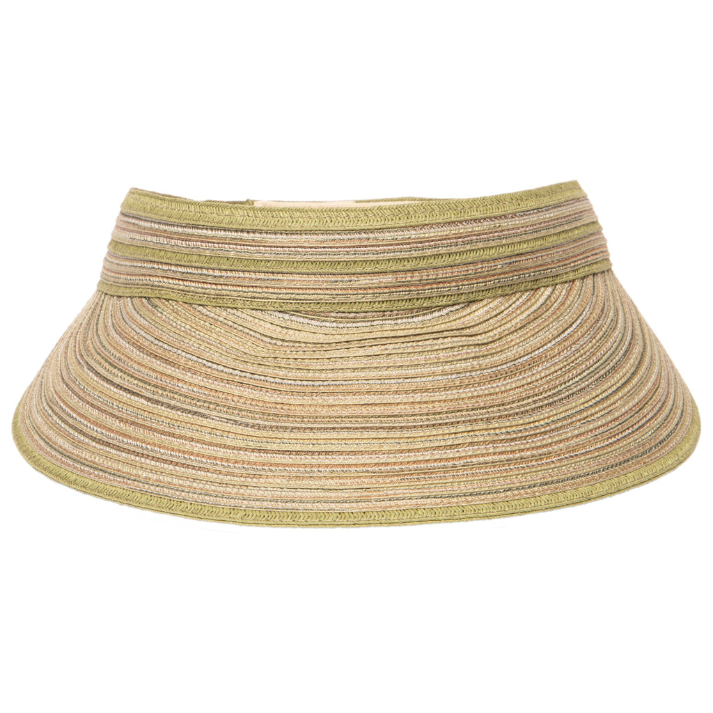 Women's Mixed Braid Visor with Velcro Strap