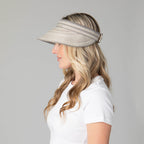 Women's Mixed Braid Visor with Velcro Strap