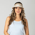 Women's Mixed Braid Visor with Velcro Strap