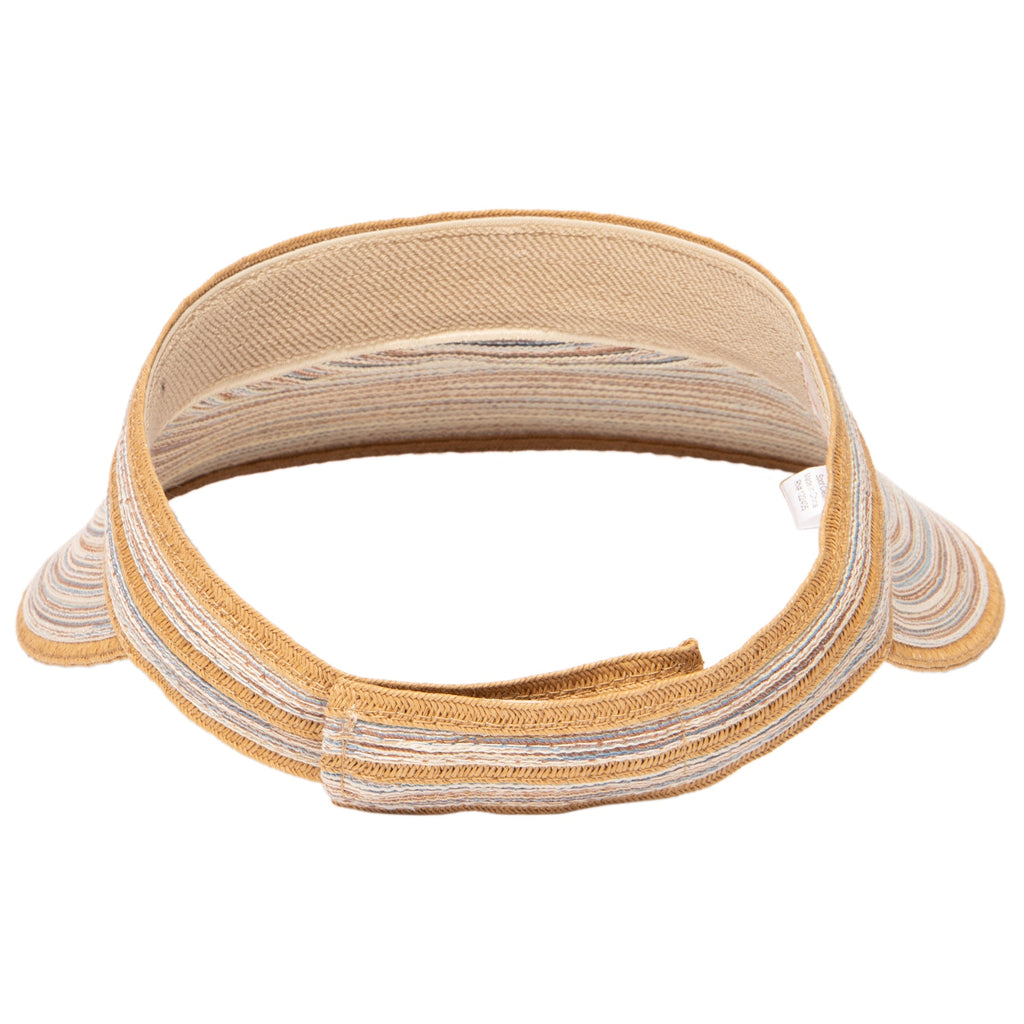 Women's Mixed Braid Visor with Velcro Strap
