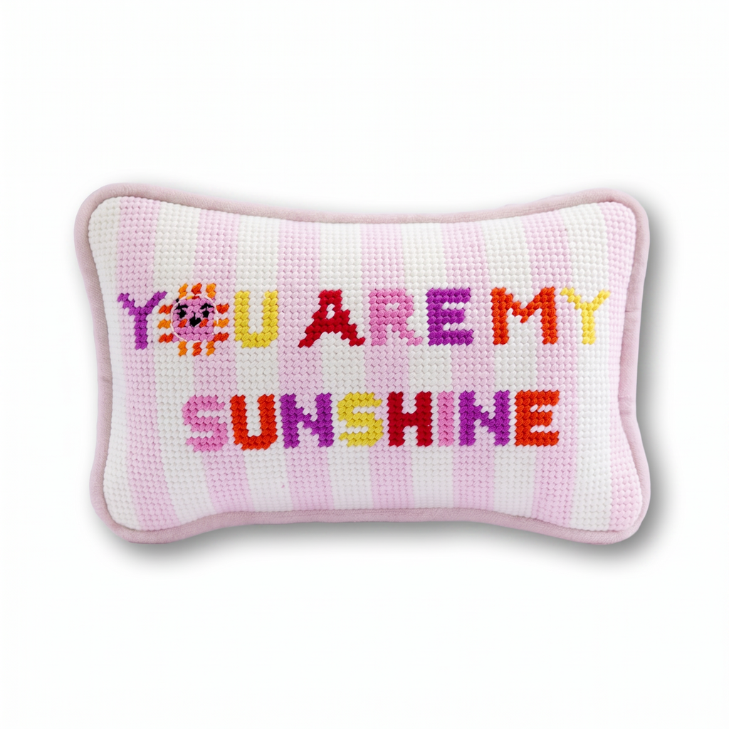 You Are My Sunshine Mini Needlepoint Pillow