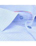 Made in Italy Dress Shirts// Lt Blue check - contemporary fit- Final Sale