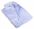Made in Italy Dress Shirts // Lt Blue Check - contemporary fit- Final Sale