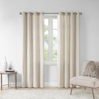 Madison Park Englewood Solid Piece Dyed Grommet Top Single Curtain Panel