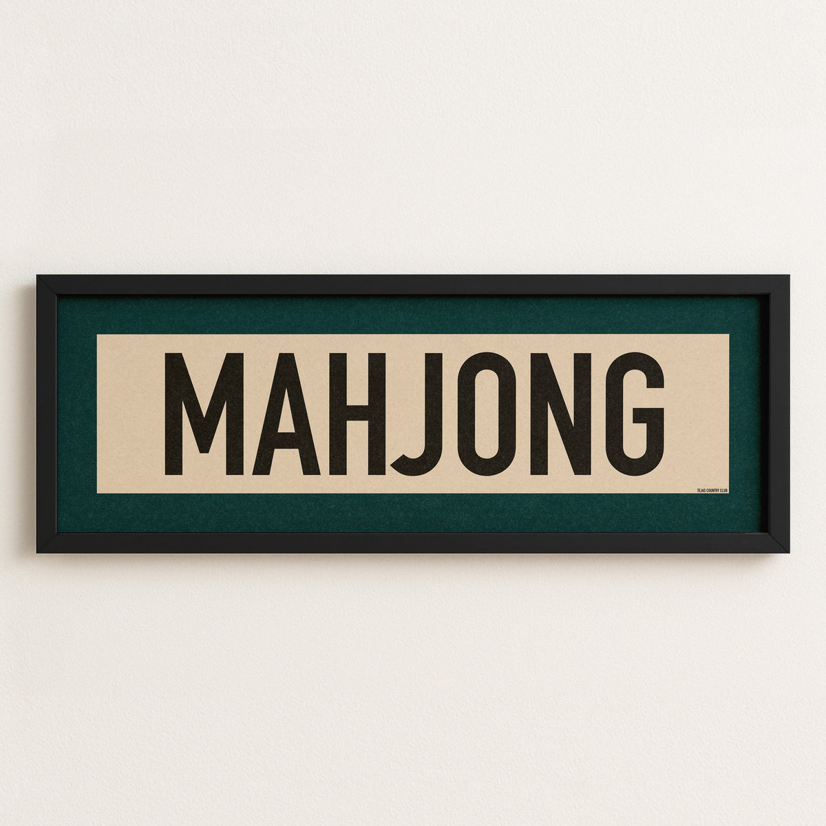 Framed Mahjong Art Scroll Sign