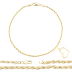 CZ Heart Charm 14K Gold Filled Rope Anklet 10" Chain Women Jewelry