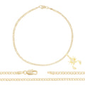 Scorpion Pendant 14K Gold Filled Cubic Zirconia Anklet 10" Set 2.5 mm Women Jewelry
