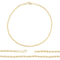 14K Gold Filled Anklet Rope Chain 9.5" Anklet Women Women Jewelry